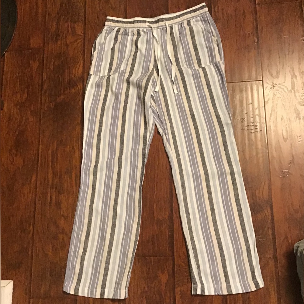 Striped Linen Pants - Picture 2 of 6